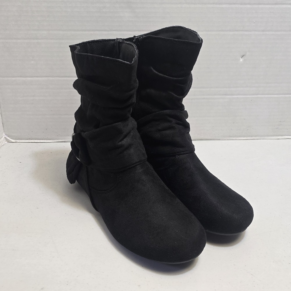 Forever Women's Fashion Calf Flat Heel Side Zipper‎ Slouch Ankle Boots sz 7